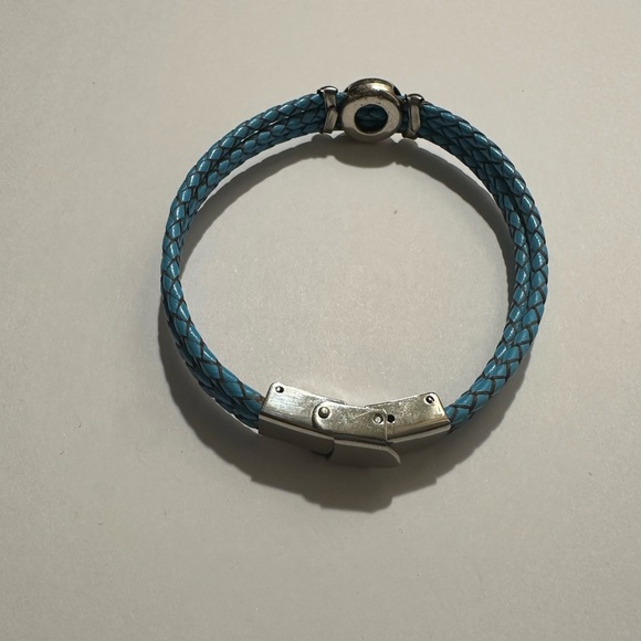 Blue Braided Bracelet with Irish Silver Spiral Charm - Picture 4 of 5
